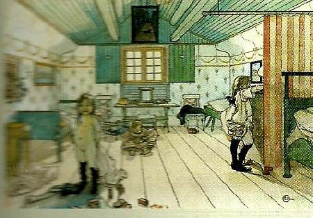 Carl Larsson nar barnen lagt sig china oil painting image